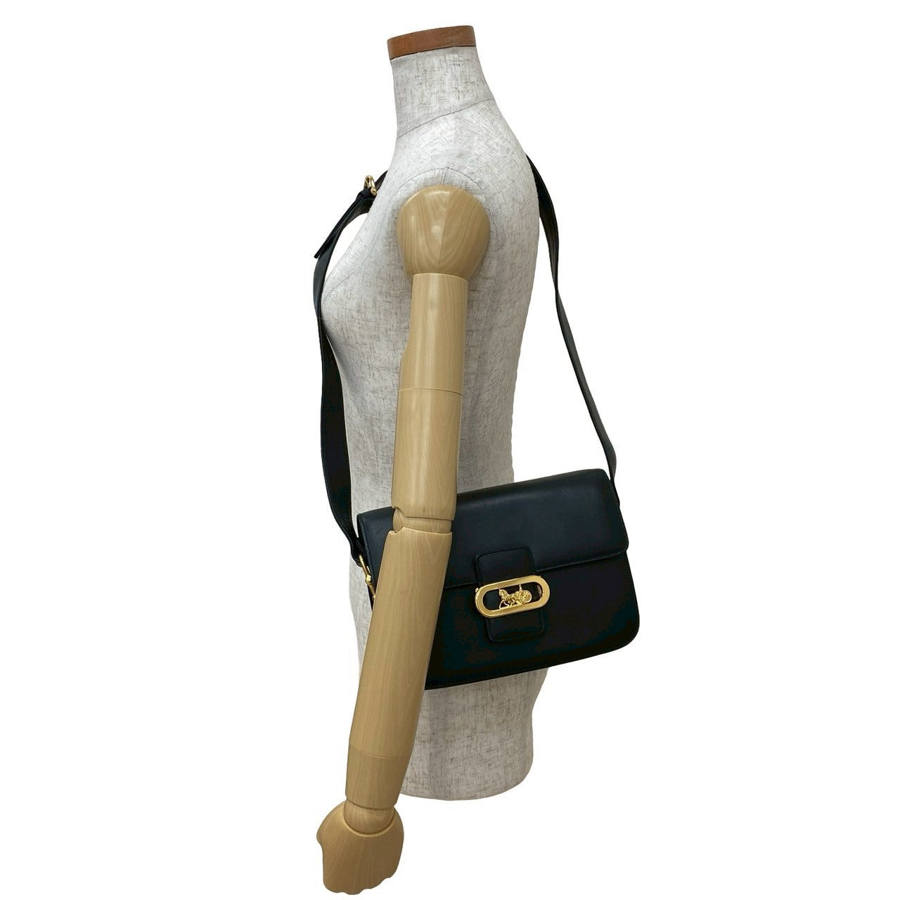 CELINE Shoulder Bag leather black