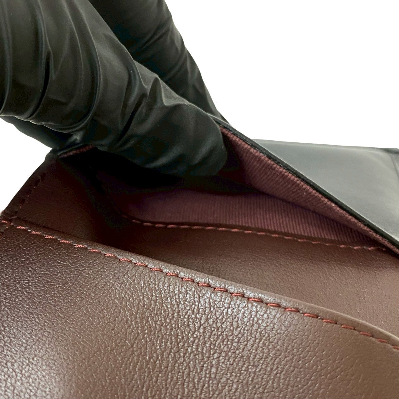 CHANEL Tri-fold wallet lambskin black Matrasse