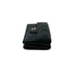 CHANEL Tri-fold wallet lambskin black Matrasse