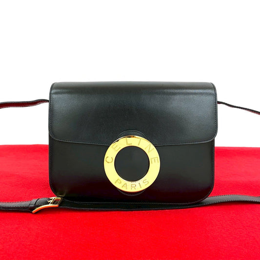 CELINE Shoulder Bag Calfskin black