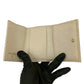 CHANEL Tri-fold wallet Matt caviar skin beige Matrasse