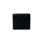 CHANEL Tri-fold wallet Matt caviar skin black Matrasse