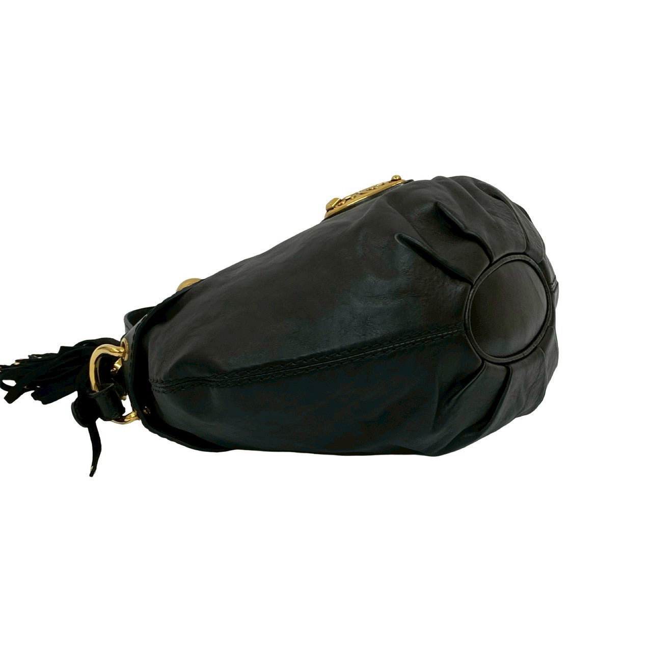GUCCI Shoulder Bag leather black Histeria