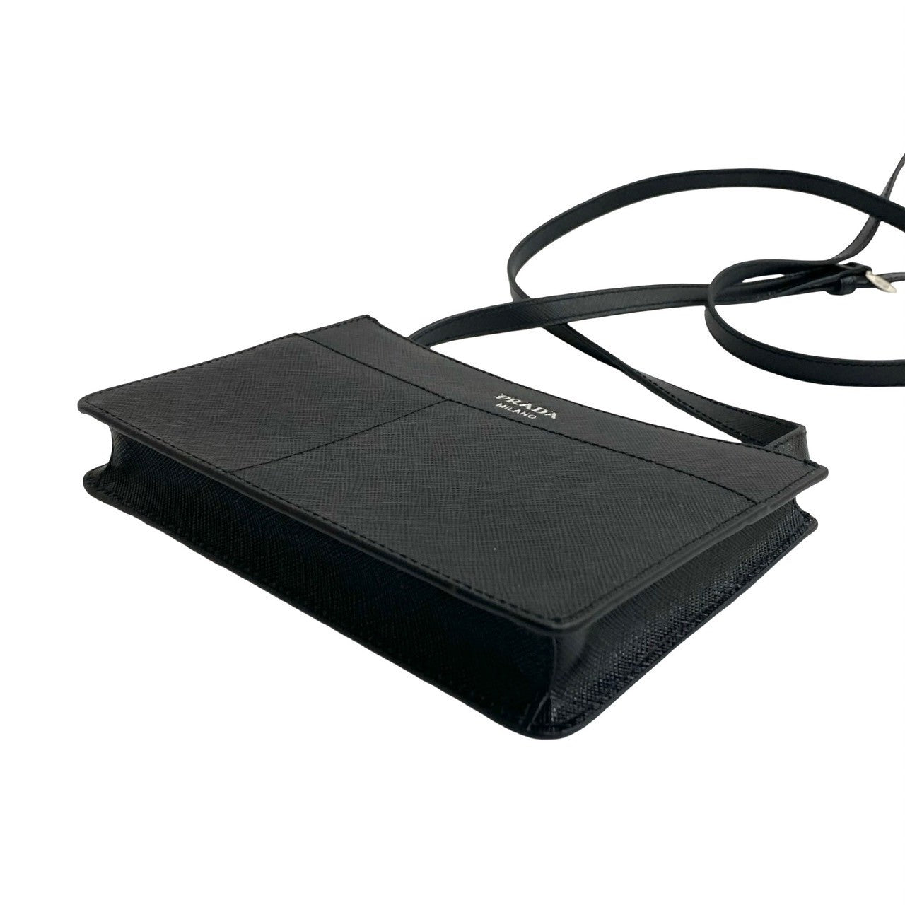 PRADA Shoulder Bag leather black