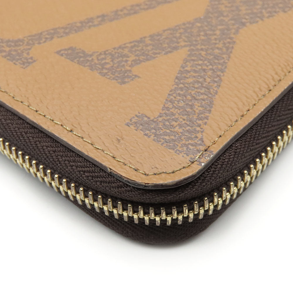 LOUIS VUITTON Long Wallet Purse M69353 Monogram reverse Brown Zippy wallet unisex(Unisex) Used Authentic