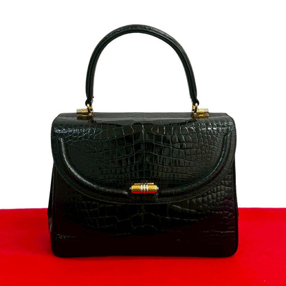 GUCCI Handbag leather black