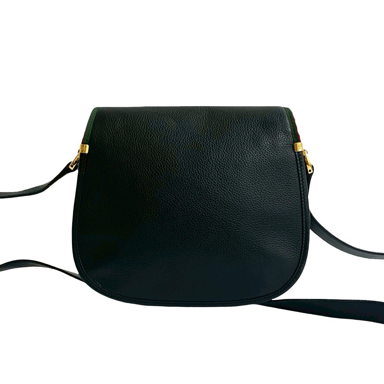 GUCCI Shoulder Bag leather black Sherry line