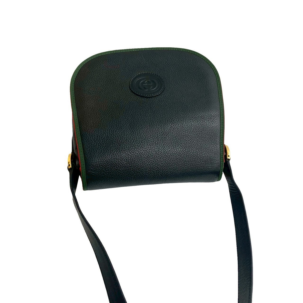GUCCI Shoulder Bag leather black Sherry line