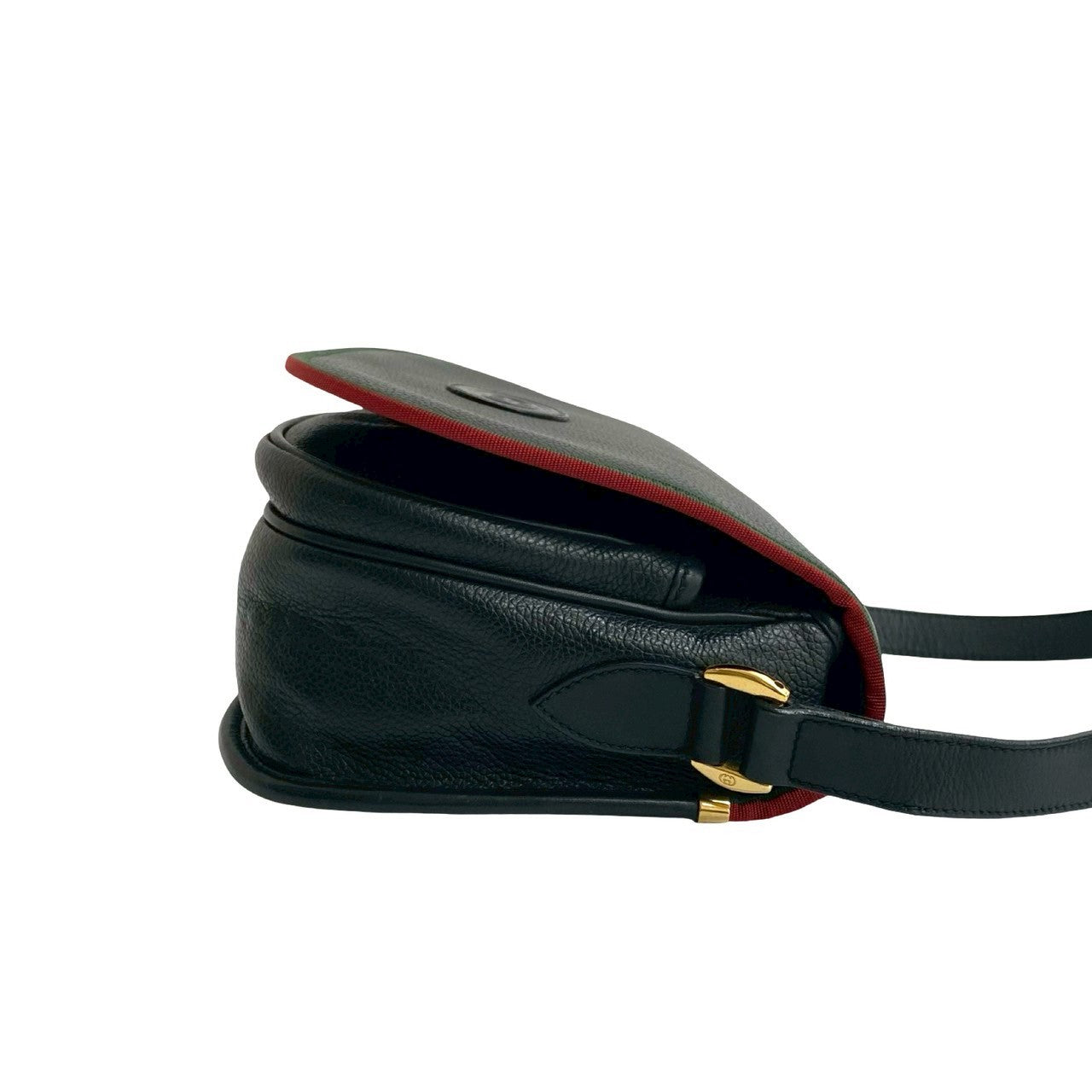GUCCI Shoulder Bag leather black Sherry line