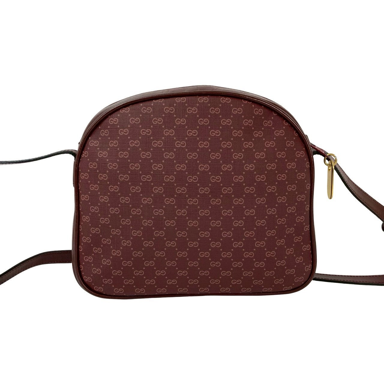 GUCCI Shoulder Bag leather wine-red Sherry line