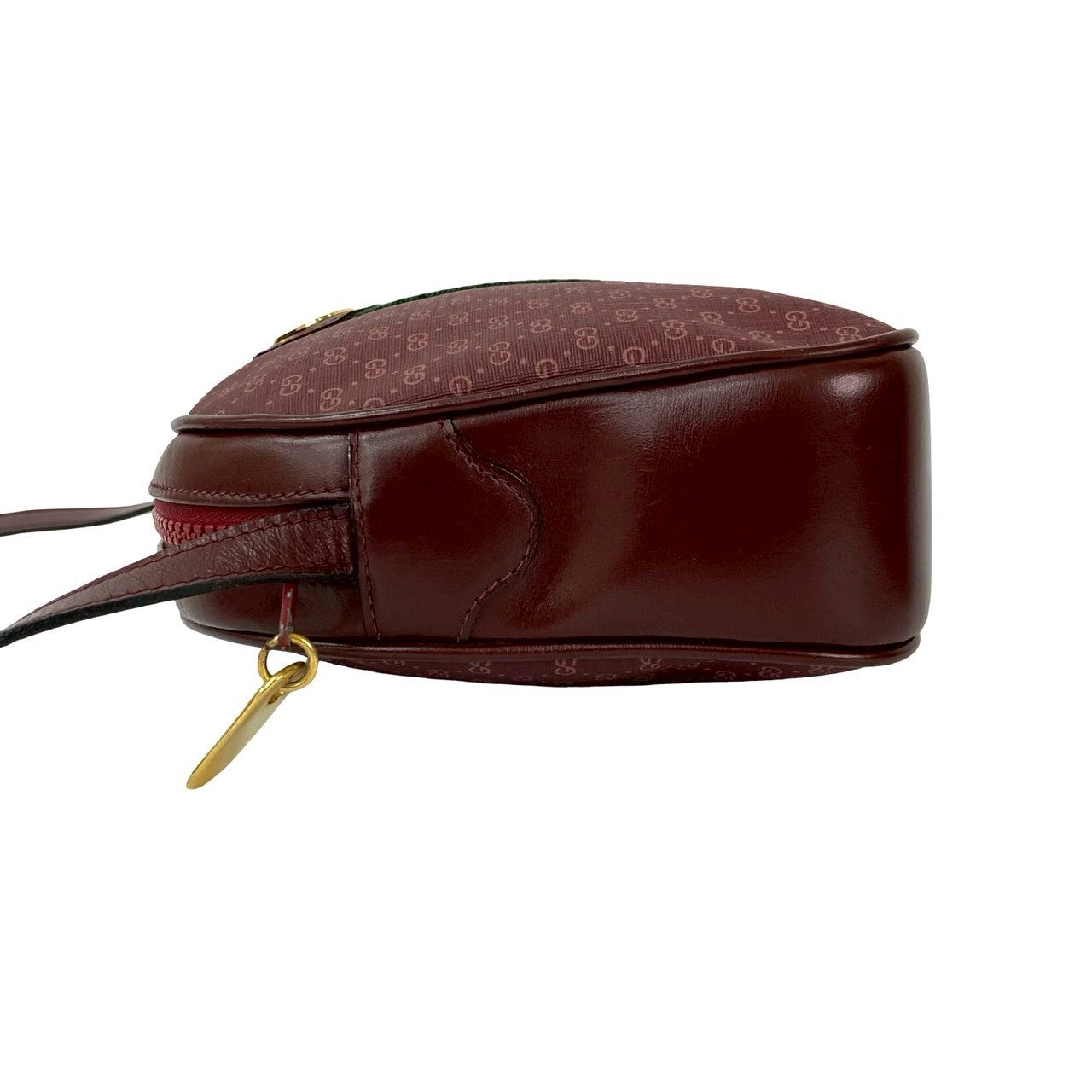 GUCCI Shoulder Bag leather wine-red Sherry line
