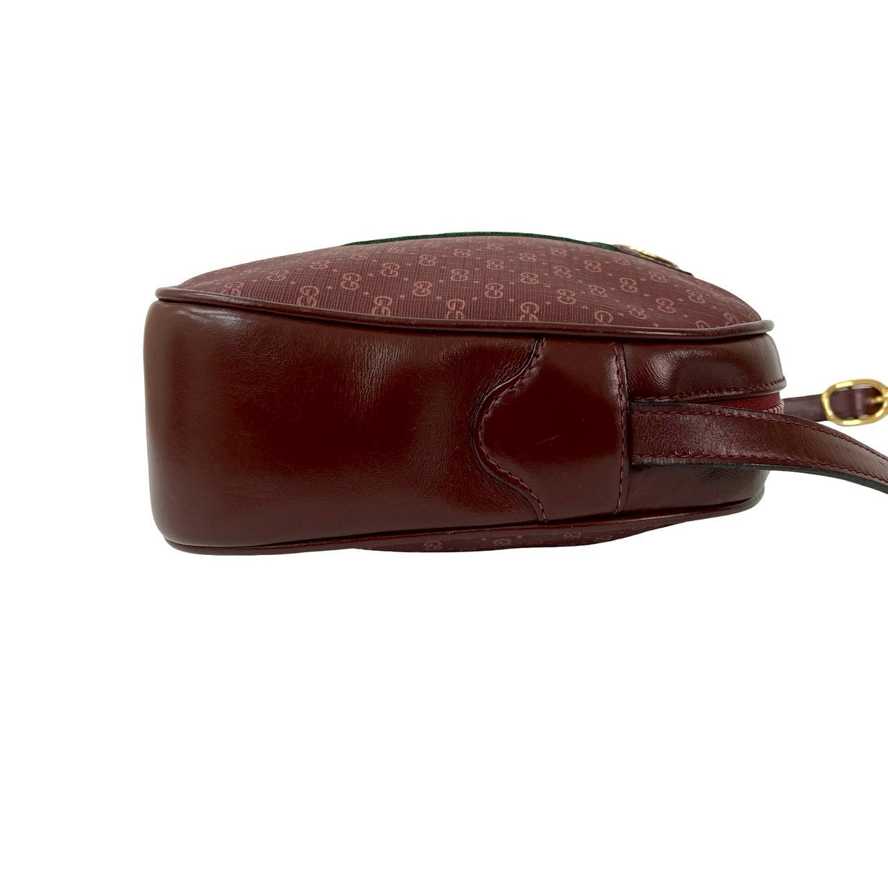 GUCCI Shoulder Bag leather wine-red Sherry line