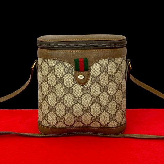 GUCCI Shoulder Bag leather Brown Sherry line