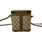 GUCCI Shoulder Bag leather Brown Sherry line