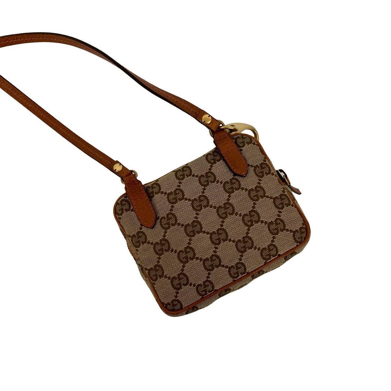 GUCCI Shoulder Bag canvas Brown