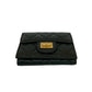 CHANEL Tri-fold wallet leather black Matrasse 2.55