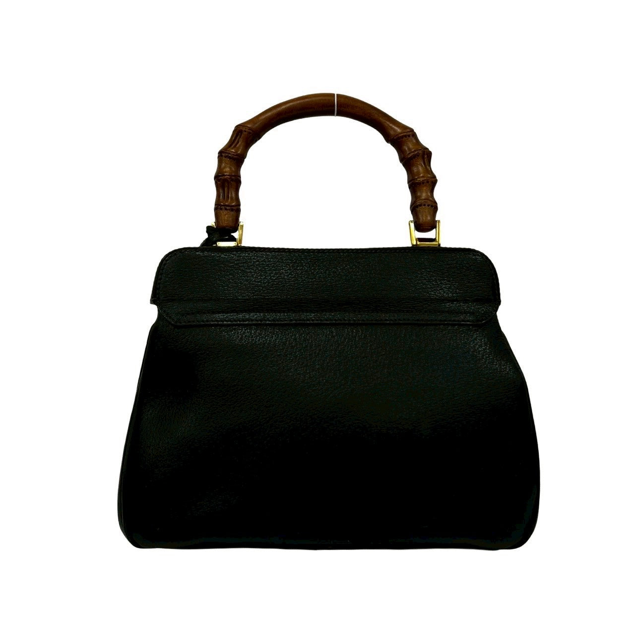GUCCI Handbag leather black Bamboo