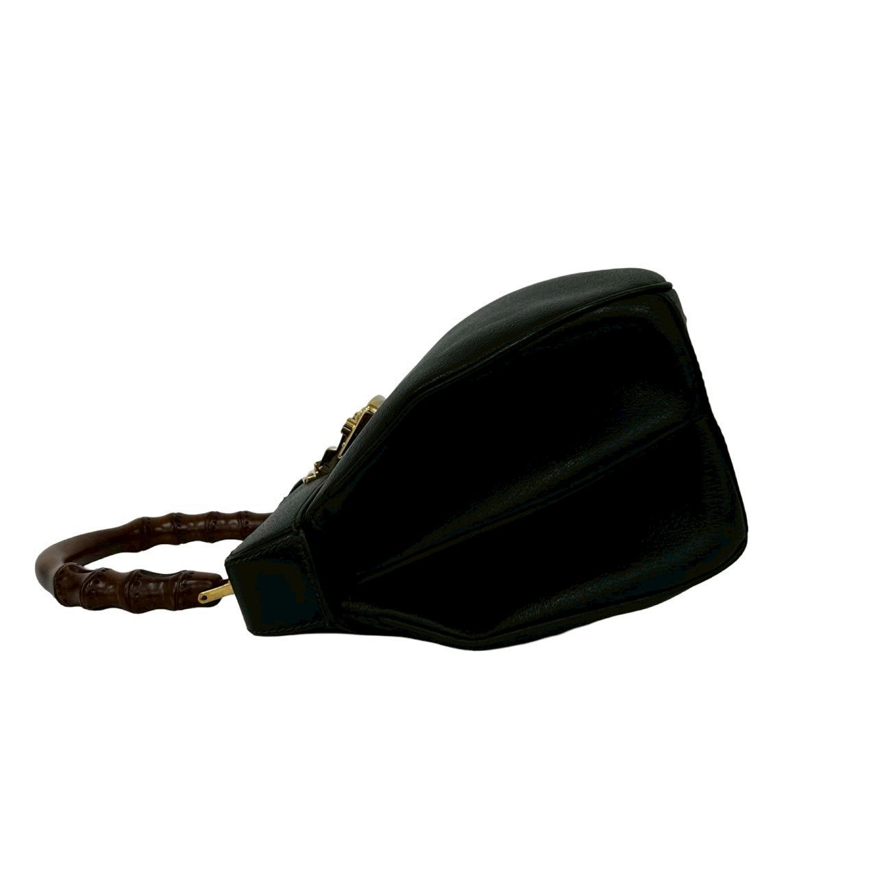 GUCCI Handbag leather black Bamboo