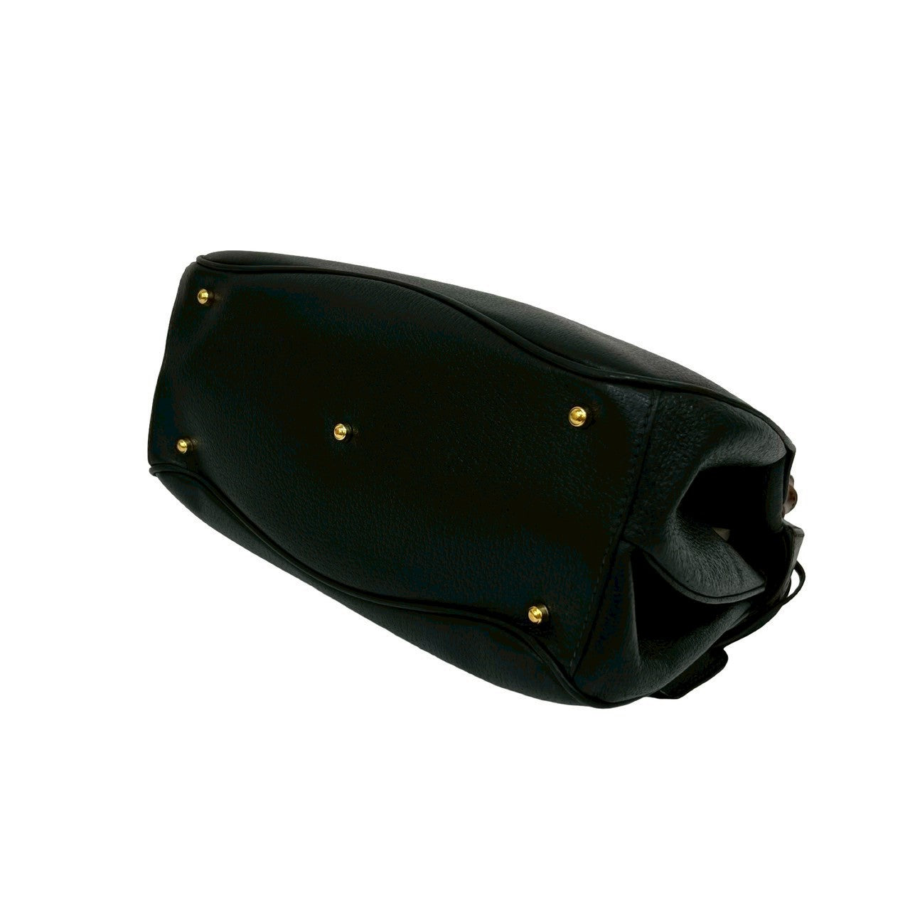 GUCCI Handbag leather black Bamboo