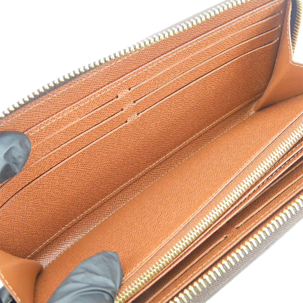 LOUIS VUITTON Long Wallet Purse M42616 Monogram Brown Zippy wallet Women Used Authentic