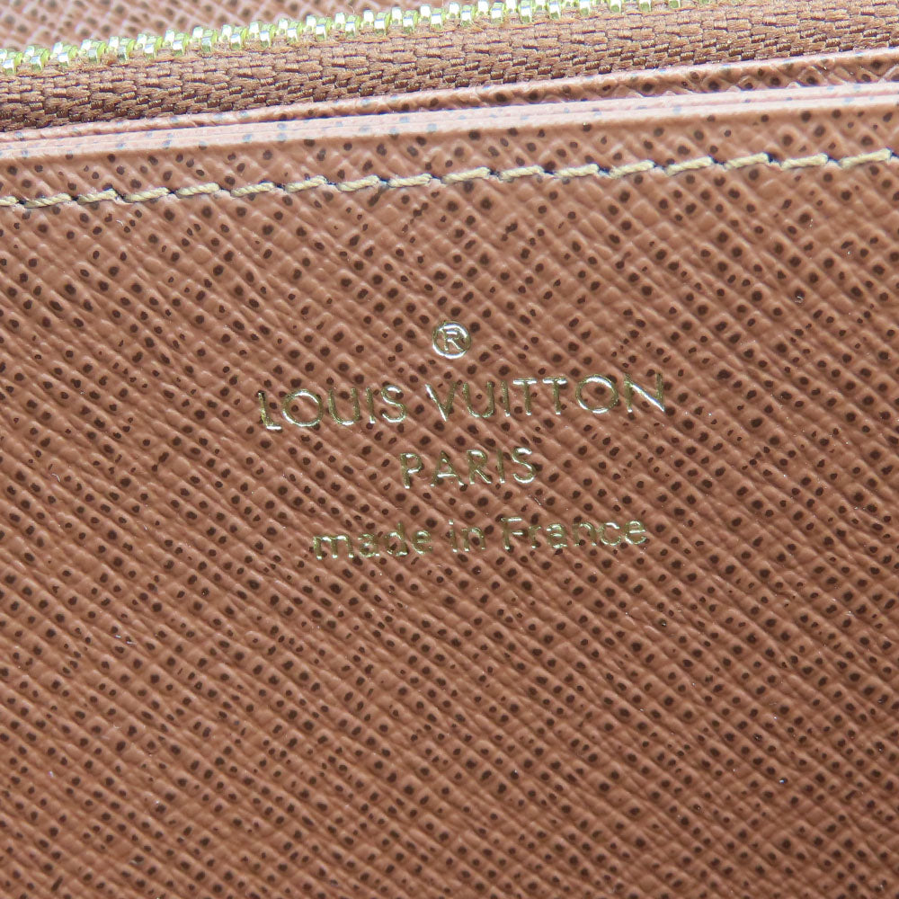 LOUIS VUITTON Long Wallet Purse M42616 Monogram Brown Zippy wallet Women Used Authentic
