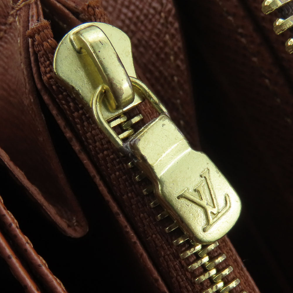 LOUIS VUITTON Long Wallet Purse M42616 Monogram Brown Zippy wallet Women Used Authentic