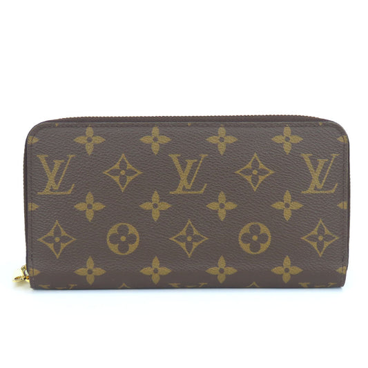 LOUIS VUITTON Long Wallet Purse M42616 Monogram Brown Zippy wallet Women Used Authentic