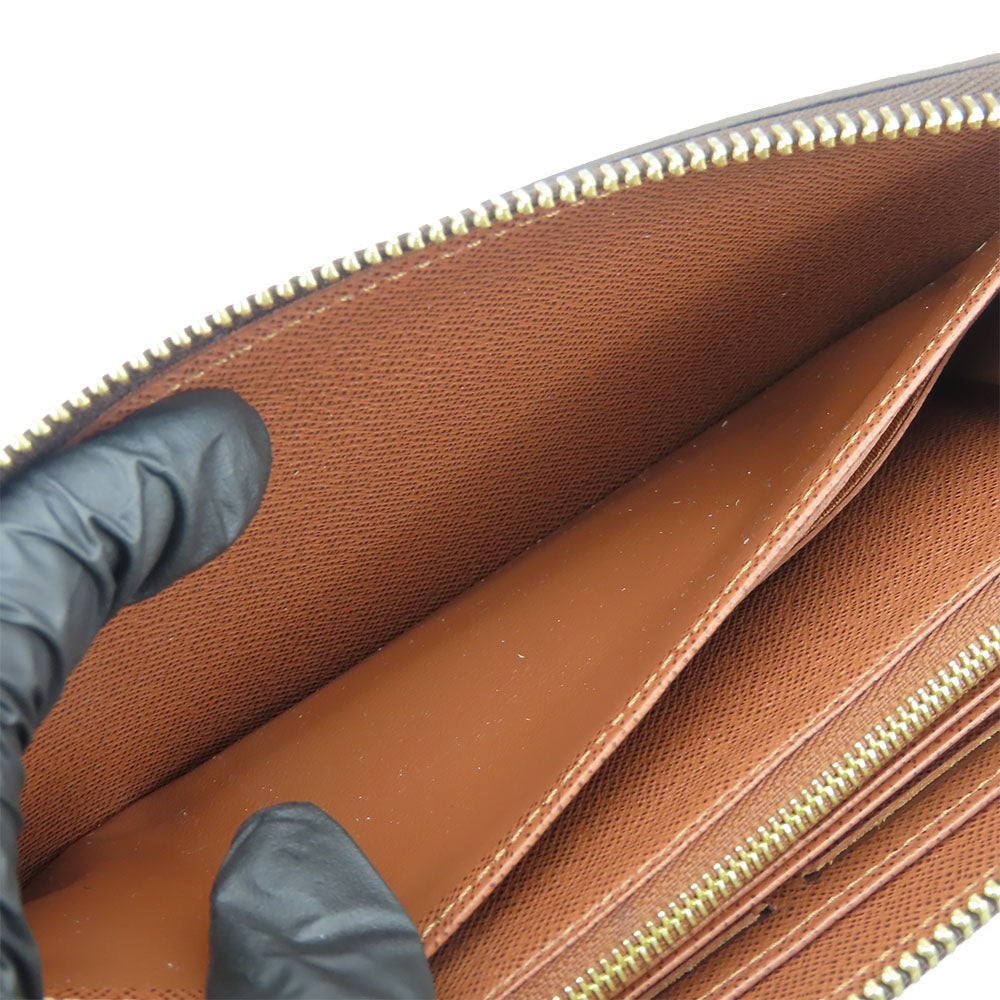 LOUIS VUITTON Long Wallet Purse M42616 Monogram Brown Zippy wallet Women Used Authentic