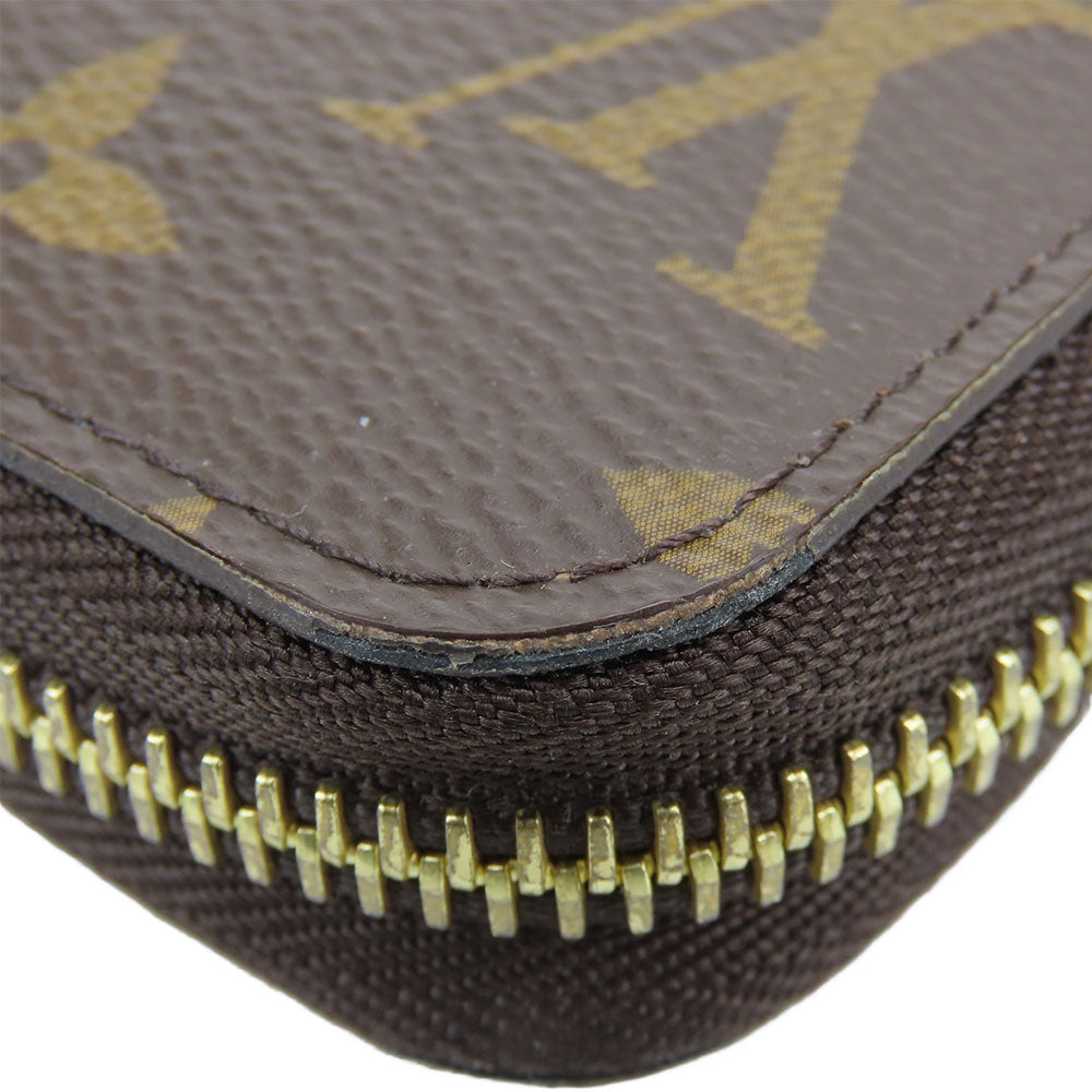 LOUIS VUITTON Long Wallet Purse M42616 Monogram Brown Zippy wallet Women Used Authentic