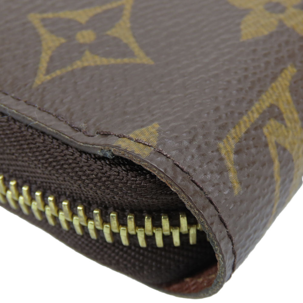 LOUIS VUITTON Long Wallet Purse M42616 Monogram Brown Zippy wallet Women Used Authentic