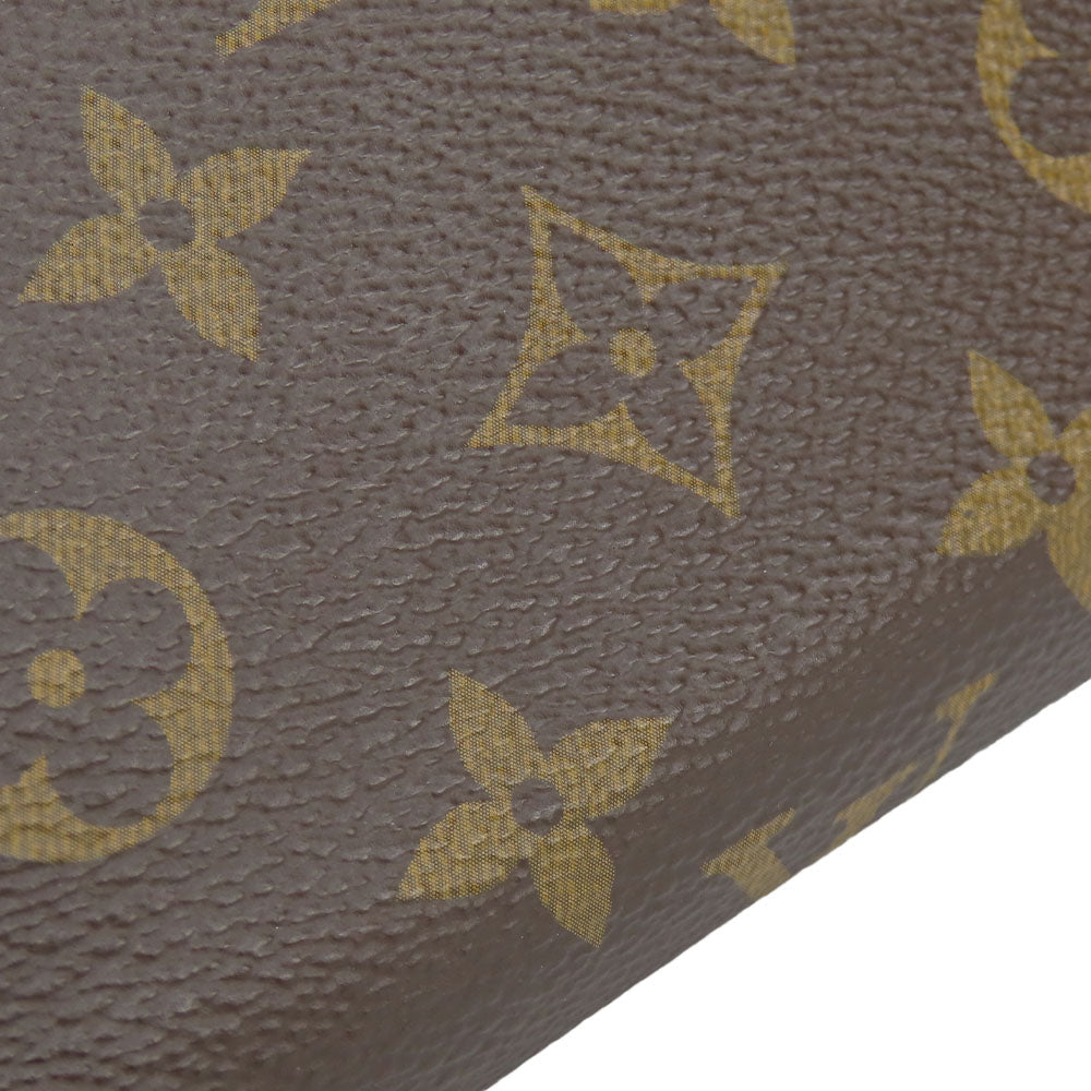 LOUIS VUITTON Long Wallet Purse M42616 Monogram Brown Zippy wallet Women Used Authentic