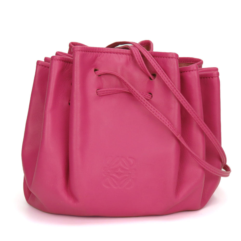 LOEWE Shoulder Bag Nappa leather pink anagram