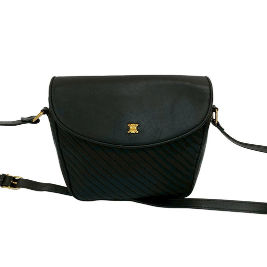 CELINE Shoulder Bag leather black