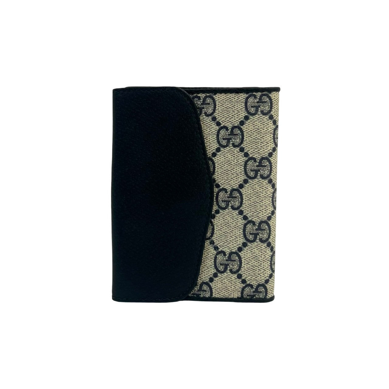 GUCCI Bifold Wallet leather Navy