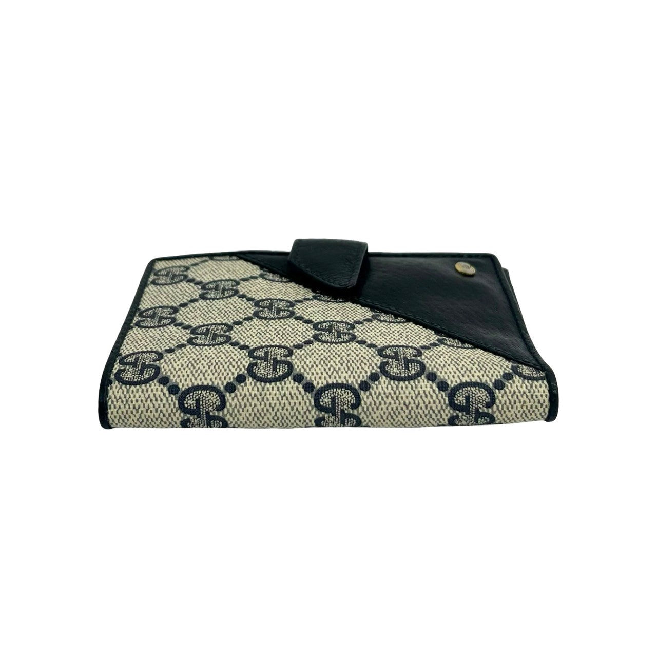GUCCI Bifold Wallet leather Navy