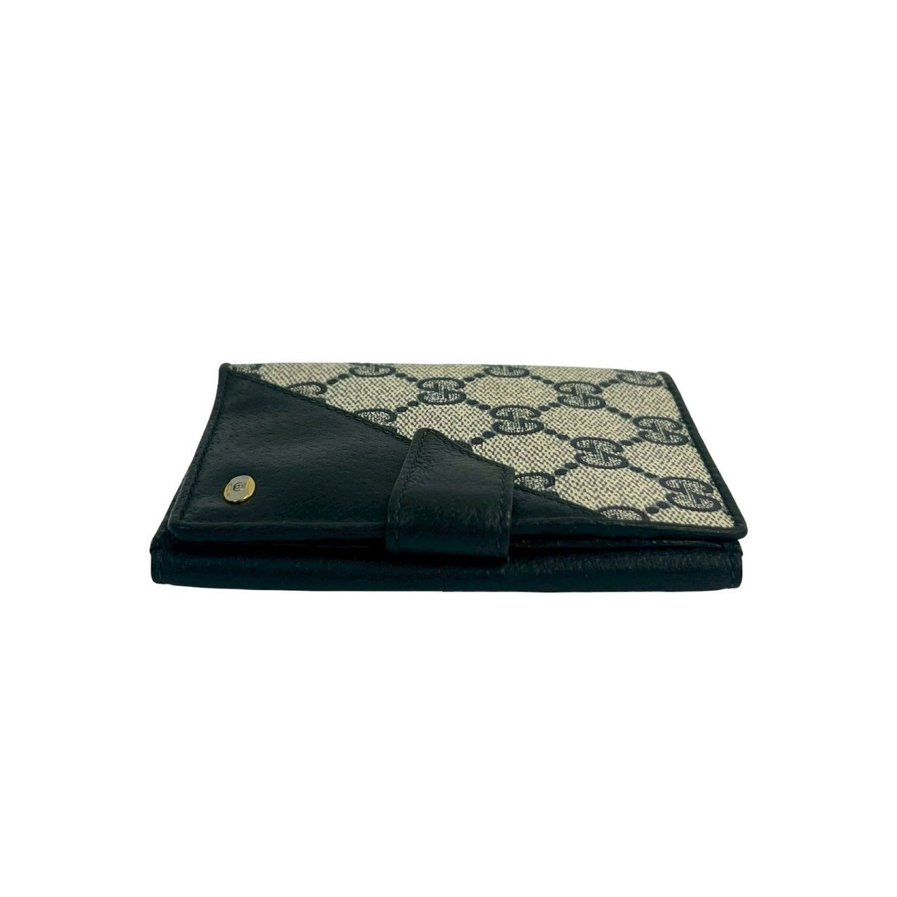 GUCCI Bifold Wallet leather Navy