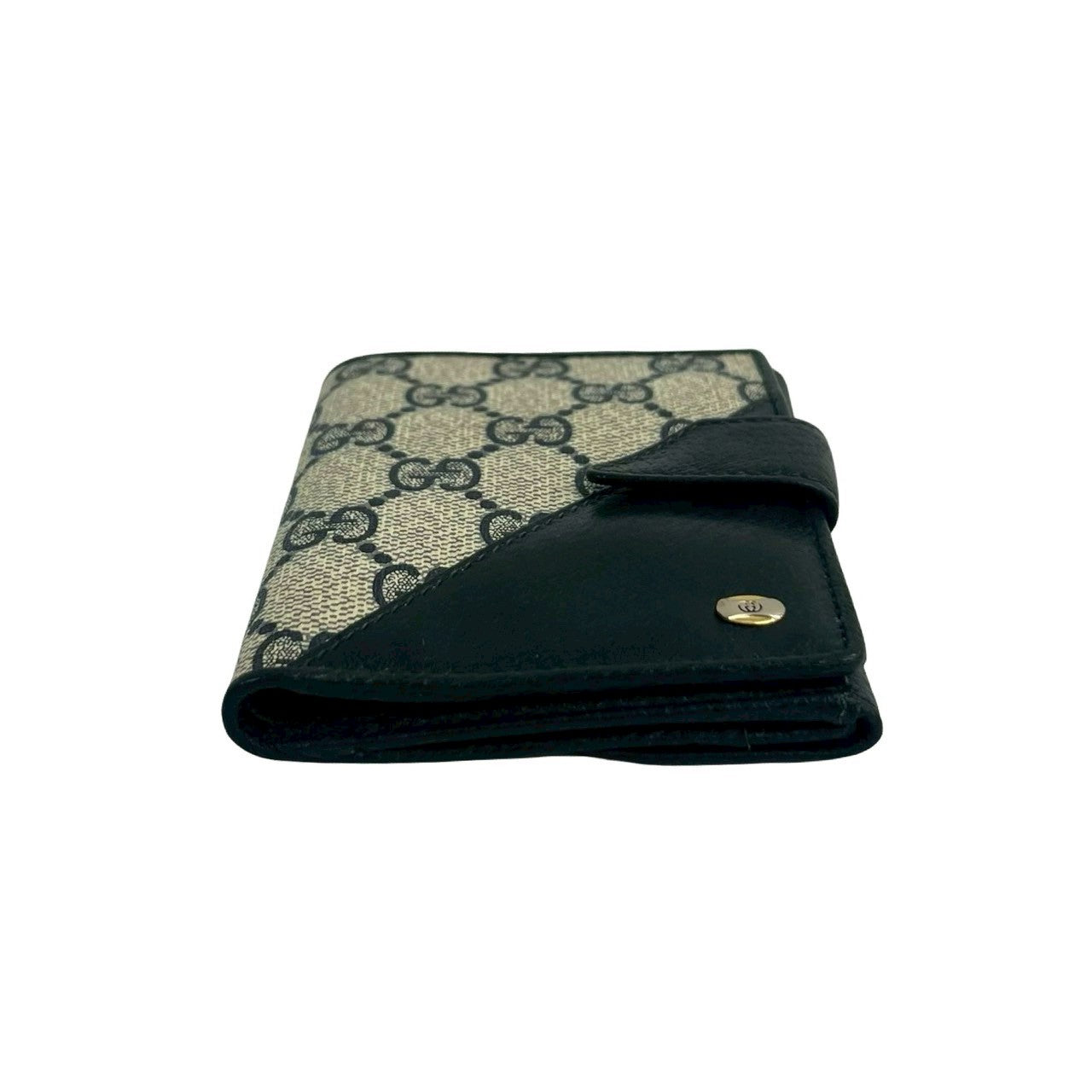 GUCCI Bifold Wallet leather Navy