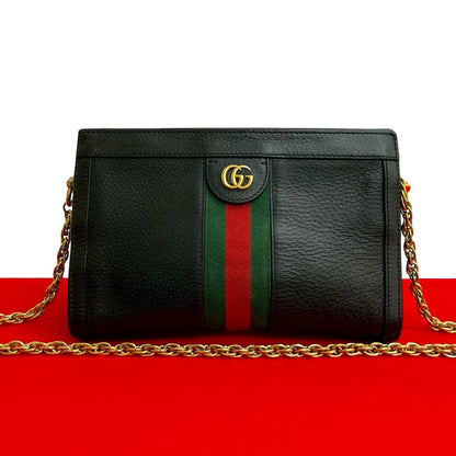 GUCCI Shoulder Bag leather black Ofidia Small