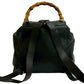 GUCCI Backpack leather black Bamboo