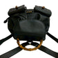 GUCCI Backpack leather black Bamboo