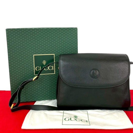 GUCCI Shoulder Bag leather black
