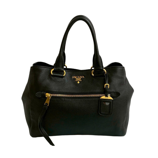 PRADA Handbag leather black