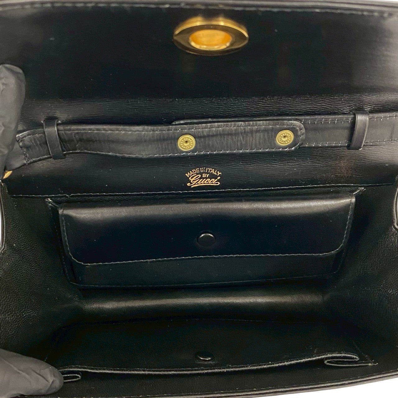 GUCCI Shoulder Bag leather black