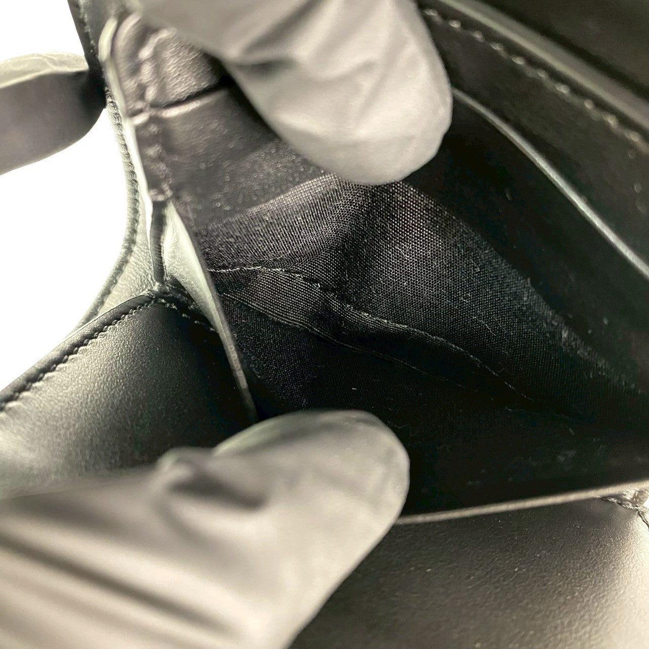 CELINE Tri-fold wallet leather black Small trifold wallet 表記サイズ(EU)