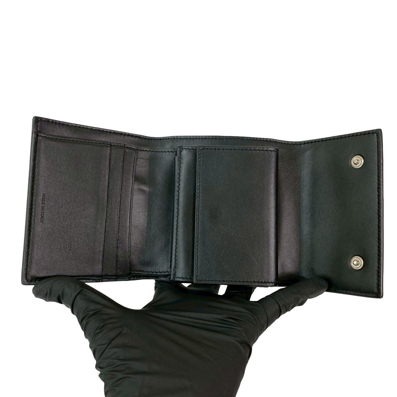 CELINE Tri-fold wallet leather black Small trifold wallet 表記サイズ(EU)