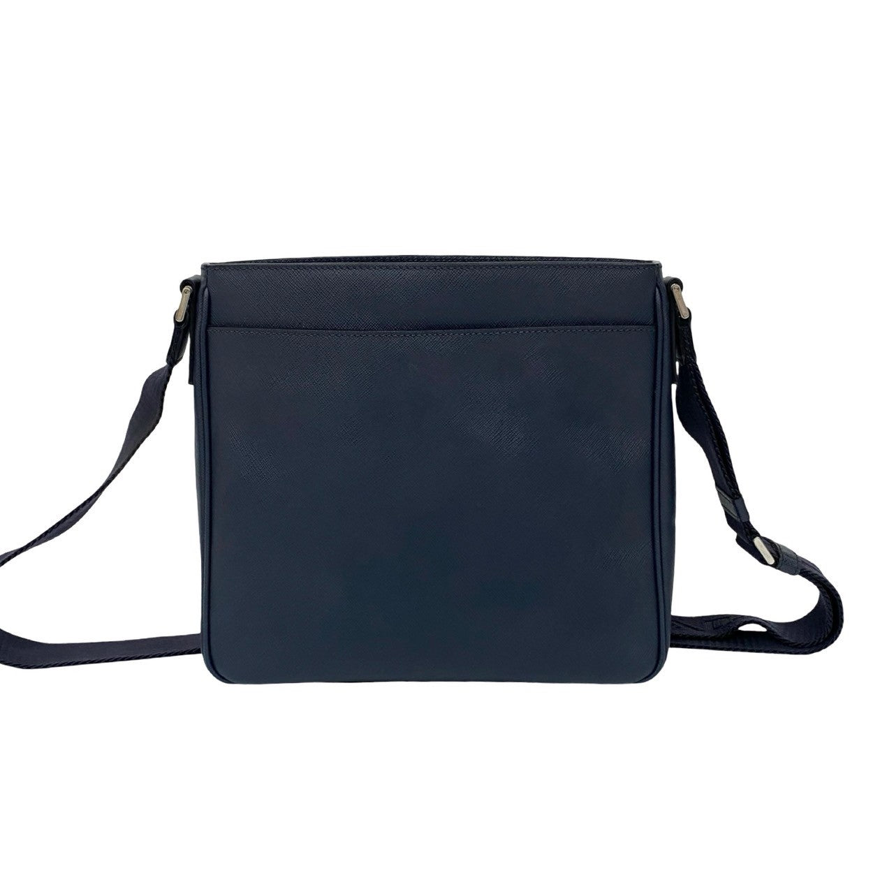 PRADA Shoulder Bag leather Navy