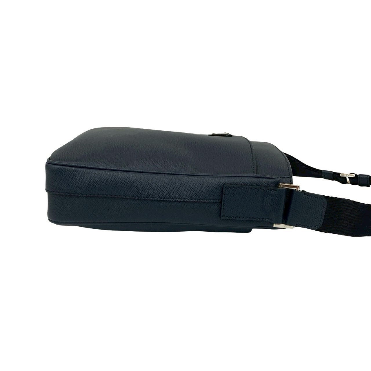 PRADA Shoulder Bag leather Navy
