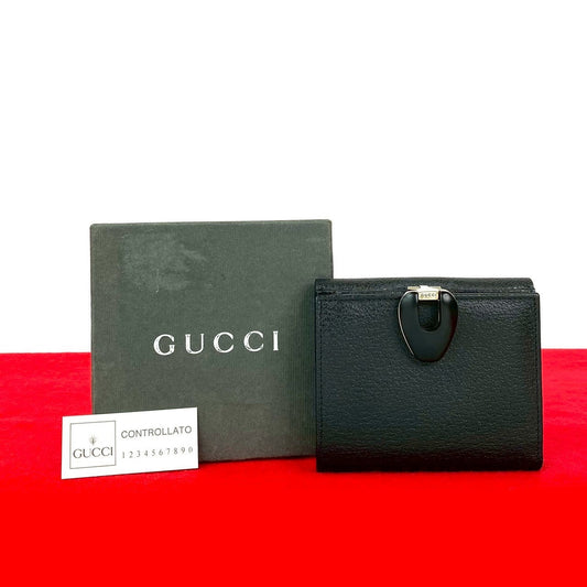 GUCCI Bifold Wallet leather black