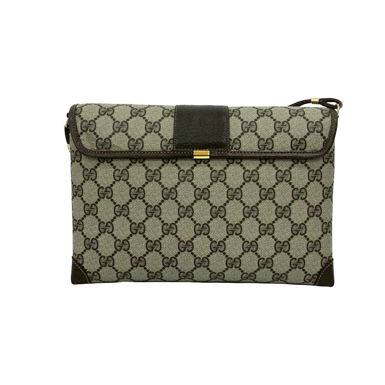 GUCCI Shoulder Bag leather Brown