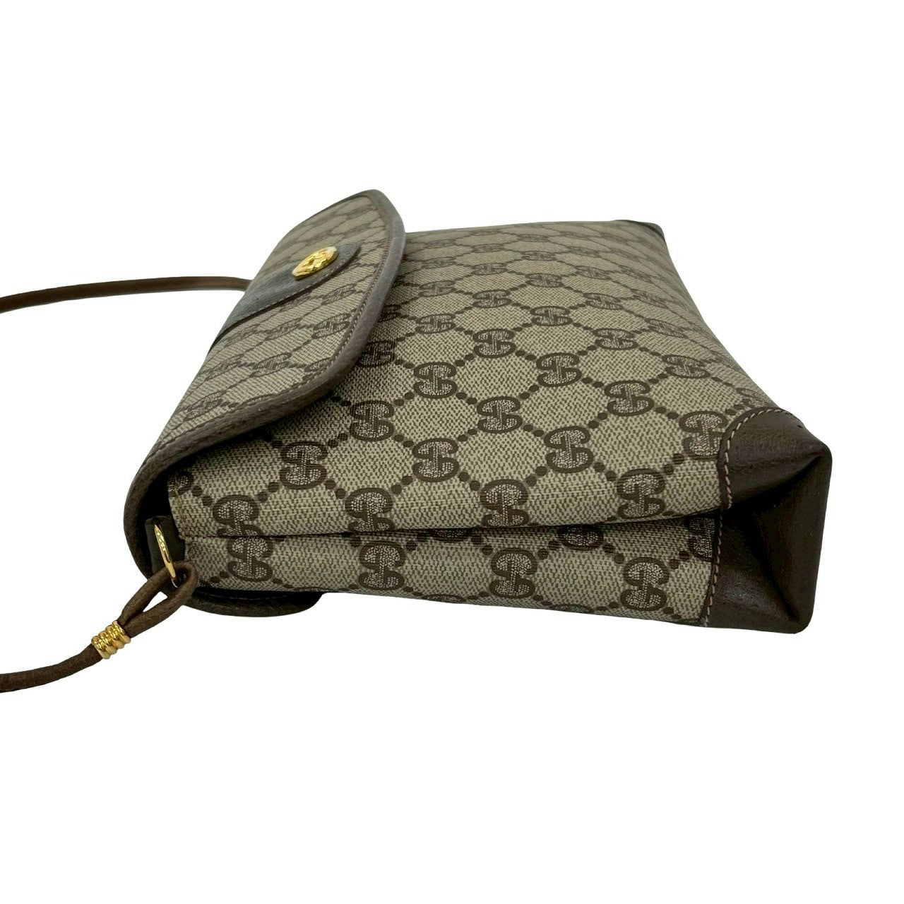 GUCCI Shoulder Bag leather Brown
